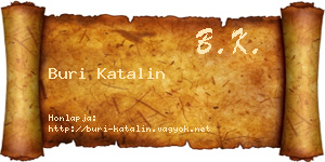 Buri Katalin névjegykártya