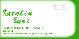 katalin buri business card
